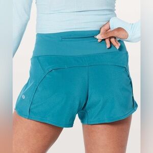 Lululemon Run Times Short II *4" in Teal Blue